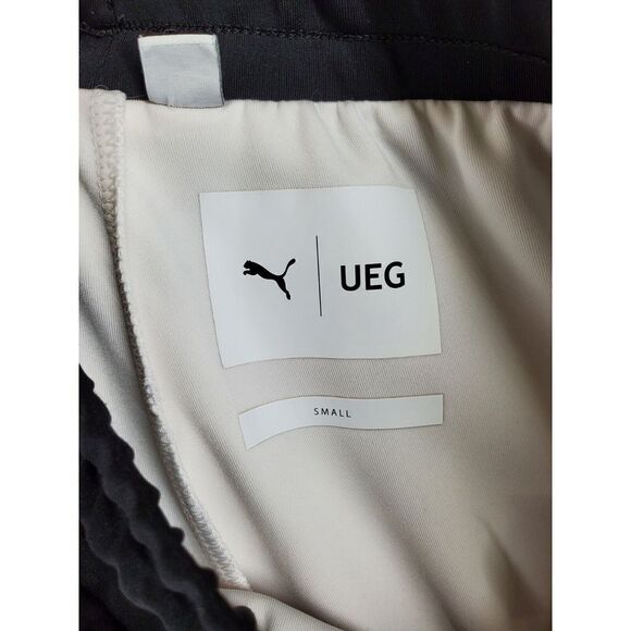 UEG X Puma Sweatshorts Jogger Mens S Ivory White Black Drawstring Performance - Picture 4 of 14